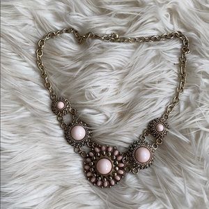 Light pink and gold necklace